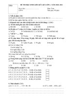 Gián án Đề thi học sinh giỏi giữa kì 1