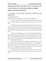 MỘT SỐ GIẢI PHÁP CHỦ YẾU NÂNG CAO KHẢ NĂNG CẠNH TRANH CỦA CHI NHÁNH NHĐT & PTHBT TRONG GIAI ĐOẠN 2010-2015.