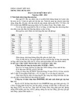 Bài giảng BAO CAO SO KET HOC KY I