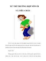 XỬ TRÍ TRƯỜNG HỢP NÔN ÓI VÀ TIÊU CHẢY