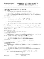 Bài giảng ĐỀ KIỂM TRA CHẤT LƯỢNG TOÁN 12 CÓ ĐÁP ÁN