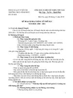 Kế hoạch tổ Thể dục