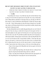 MỘT SỐ Ý KIẾN NHẰM HOÀN THIỆN TỔ CHỨC CÔNG TÁC KẾ TOÁN NGUYÊN VẬT LIỆU TẠI CÔNG TY RƯỢU HÀ NỘI