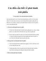 Các điều cần biết về phát hành trái phiếu