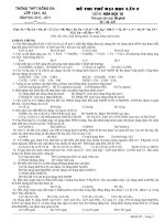 Bài giảng THI THU DH LAN 2 - DAP AN