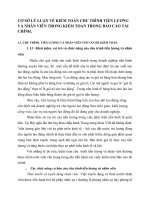 CƠ SỞ LÝ LUẬN VỀ KIỂM TOÁN CHU TRÌNH TIỀN LƯƠNG VÀ NHÂN VIÊN TRONG KIỂM TOÁN TRONG BÁO CÁO TÀI CHÍNH