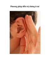 Phương pháp điều trị chứng ù tai