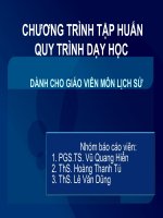 Quy trình dạy học Lịch sử