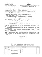 de dap an thi hoc ky I lop 10 chuan