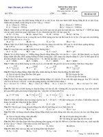 Đề mẫu thi HKI Lý 10 số 1