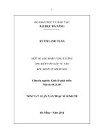 Một số giải pháp tăng cường thu hút vốn đầu tư vào khu kinh tế nhơn hội 