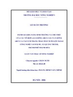 Đánh giá khả năng sinh trưởng và cho thịt của các tổ hợp lai 4 giống (402 x c22) và 5 giồng (402 x CA) tại cụm trang trại chăn nuôi lợn ngoại công nghệ cao 