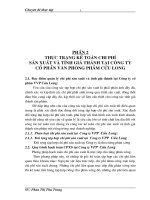 Thực trạng Kế toán chi phí sản xuất và tính giá thành tại Công ty cổ phần Văn phòng phẩm Cửu Long.