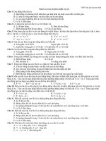 Gián án bài tập trắc nghiệm dao động và sóng cơ học