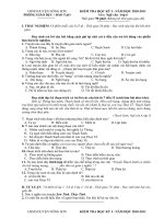 Bài soạn Đề và HDC kiểm tra HK1 năm học 2010-2011 các lớp 6,7,8