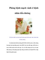 Phòng bệnh mạch vành ở bệnh nhân tiểu đường