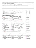 Bài giảng kiem tra 1 tiet k8