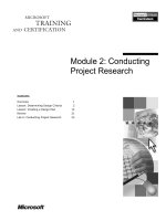 Module 2: Conducting Project Research