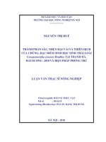 Thành phần sâu, nhện hại vải và thiên địch của chúng; đặc điểm sinh học sinh thái loài conopomorpha sinensis bradley tại thanh hà, hải dương 2010 và biện pháp phòng trừ