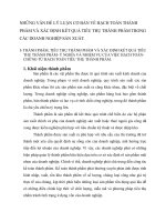 NHỮNG VẤN ĐỀ LÝ LUẬN CƠ BẢN VỀ HẠCH TOÁN THÀNH PHẨM VÀ XÁC ĐỊNH KẾT QUẢ TIÊU THỤ THÀNH PHẨM TRONG CÁC DOANH NGHIỆP SẢN XUẤT