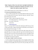 THỰC TRẠNG CÔNG TÁC KẾ TOÁN TẬP HỢP CHI PHÍ SẢN XUẤT VÀ TÍNH GIÁ THÀNH SẢN PHẨM TẠI CÔNG TY CỔ PHẦN XÂY DỰNG FADIN VIỆT NAM