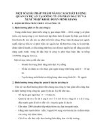 MỘT SỐ GIẢI PHÁP NHẰM NÂNG CAO CHẤT LƯỢNG QUẢN LÝ DỰ ÁN TẠI CÔNG TY CỔ PHẦN ĐẦU TƯ VÀ XUẤT NHẬP KHẨU ĐOÀN MINH GIANG