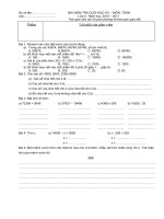 Bài soạn ĐỀ THI HK I, NĂM HỌC 2010-2011, TOÁN 4