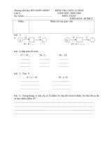 Tài liệu Đề thi học kì  toán lơp 2