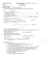 Bài soạn Kiểm tra học kì 1 -NH: 2010_2011