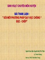 Bài giảng tham luận chống đọc -chép