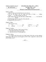 Bài giảng ĐỀ HK I (2010-2011)