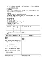 Gián án tự chọn: axit clo hiđric và muoi clo rua