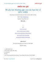 50 câu hỏi thường gặp của các bạn trẻ về HIV AIDS   nhiều tác giả 