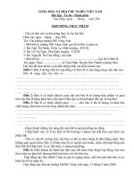 Bài soạn Mẫu hợp đồng thực phẩm