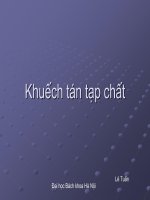 SLIDE BÁO CÁO KHUẾCH TÁN TẠP CHẤT