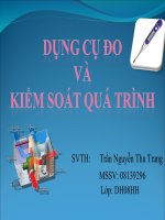 Bài giảng Dụng Cụ Do Và Kiểm Soát Quá Trình