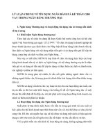 LÝ LUẬN CHUNG VỀ TÍN DỤNG NGÂN HÀNGVÀ KẾ TOÁN CHO VAY TRONG NGÂN HÀNG THƯƠNG MẠI