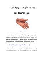 Các dạng viêm gân và bao gân thường gặp