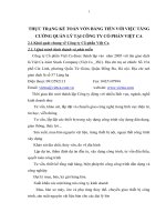 THỰC TRẠNG KẾ TOÁN VỐN BẰNG TIỀN VỚI VIỆC TĂNG CƯỜNG QUẢN LÝ TẠI CÔNG TY CỔ PHẦN VIỆT CA