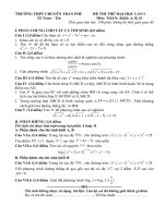 Bài giảng De thi thu DH L1 chuyen Tran Phu HP
