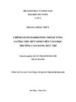 Chính sách marketing nhằm tăng cường thu hút sinh viên vào học trường cao đẳng đức trí đà nẵng 