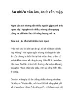 Ăn nhiều vẫn ốm, ăn ít vẫn mập