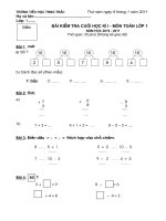 Bài giảng de thi toan lop 1