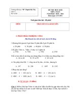 Bài soạn Đề thi HSG lớp 4 ( TV-T) có đáp án