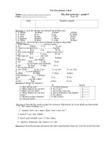 Bài soạn Đề KT T.Anh lớp 4-CKI