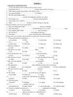 Gián án 30 bộ đề thi tiếng anh THCS