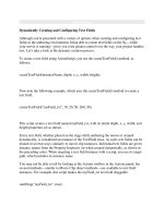 Dynamically Creating and Configuring Text Fields