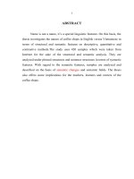 A STUDY OF LINGUISTIC FEATURES OF THE NAMES OF COFFEE SHOPS IN ENGLISH VERSUS VIETNAMESE