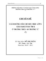 Bài soạn CHUYEN DE TOAN 6