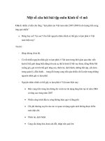 Một số câu hỏi bài tập môn Kinh tế vĩ mô